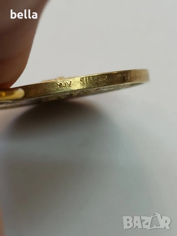 Рядък шведски кралски медал – сребро с позлата, MJV 1957, снимка 4 - Антикварни и старинни предмети - 54207218