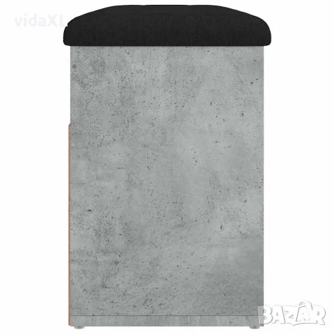 vidaXL Пейка за обувки, бетонно сив, 82x32x45,5 см, инженерно дърво, снимка 7 - Маси - 56148140