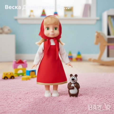 Голяма музикална детска кукла Маша от Маша и Мечокът, снимка 4 - Кукли - 52900620