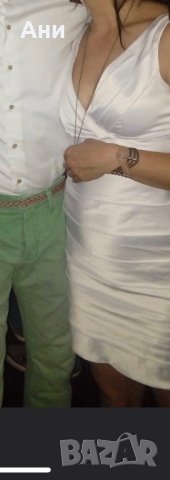 Бяла рокля елегантна, снимка 5 - Рокли - 42357960