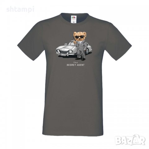 Мъжка тениска bear The Secret Agent, Мече,Меченце,Животно, Играчка,Изненада,Подарък,Повод,, снимка 5 - Тениски - 37295117