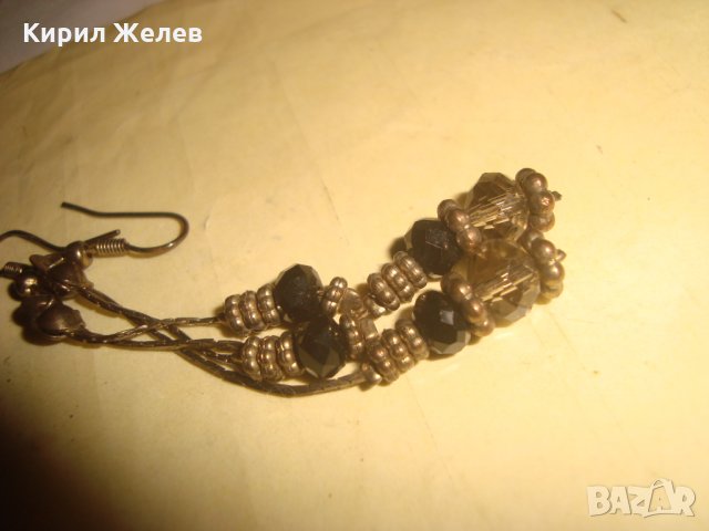 КРАСИВИ СТИЛНИ ВИНТИДЖ МОДЕЛ ОБЕЦИ с ФАСЕТИРАН ЦВЕТЕН КРИСТАЛ 14803, снимка 5 - Обеци - 35353244