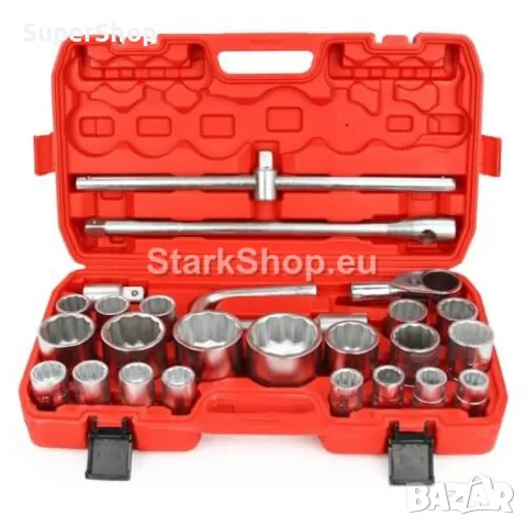 Дванадесетостенно Камьонджийско Гедоре 26 части за Камиони 3/4″ & 1″ 21-65mm + Ударни Вложки, снимка 7 - Гедорета - 50236815