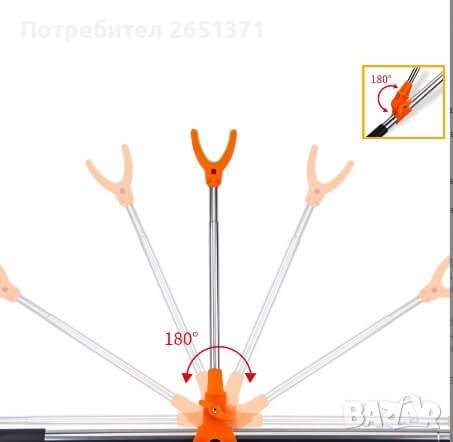 Телескопична стойка за въдица, 2.10 м., снимка 3 - Такъми - 38357601