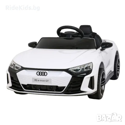 Audi RS E-Tron GT 12V – Детска акумулаторна кола, Бял, EVA гуми