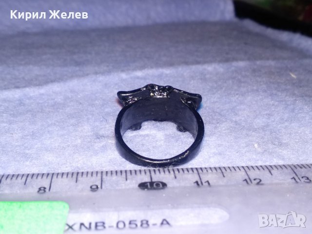 КЪСМЕТЛИЙСКИ ФИГУРАЛЕН АРТ ПРЪСТЕН - ЖАБКА от ЛАКИРАНА НЕРЪЖДАЕМА БЛАГОРОДНА СТОМАТА 36998, снимка 6 - Пръстени - 39729451