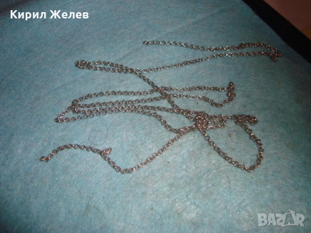 ДЪЛГА ЗДРАВА ТЪНКА СТОМАНЕНА ВЕРИЖКА ПОПСКА ПЛЕТКА СРЕБРИСТО СИНДЖИРЧЕ 27171, снимка 4 - Колиета, медальони, синджири - 34985659