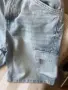 ZARA Мъжки карго шорти от деним – светлосини, снимка 4