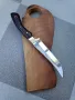 Мезеджийски нож в комплект с орехова дъска от марка KD handmade knives ловни ножове, снимка 2