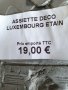 Старинна голяма чиния за стена Люксембург 30 см. Etain Pur 92%,Колекционерска , снимка 3