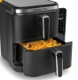 ‼️ Чисто Нов!‼️ Фритюрник с горещ въздух GOURMETMAXX вертикален с двойна кошница 11 литра черен, снимка 1