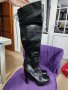 Маркови кожени ботуши над коляното Don Donna, снимка 1 - Дамски ботуши - 35267384