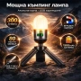Мощна мини къмпинг лампа акумулаторна LED осветление фенер за палатка туризъм аварии къща риболов, снимка 1