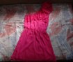 Нова розова рокля с едно рамо, снимка 2