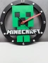 3D Принтиран Стенен Часовник Minecraft Creeper, снимка 1