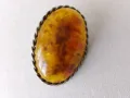 Викторианскан брошка от естествен кехлибар , снимка 4