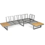 Градински комплект KANZA - модулен ъглов диван от алуминий с удобни възглавници и маса, снимка 1