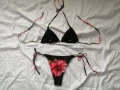 Нов комплект дамски бански от две части с принт цветя хибискус р-р M, L, снимка 14