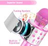 Безжичен Bluetooth Микрофон Розов за Караоке Деца Подарък Парти, снимка 2