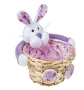 Великденска Декоративна Кошница, Лилаво Зайче, Ø14см, снимка 1