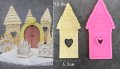 Кула замък прозорец сърце силиконов молд форма украса декор торта фондан шоколад гипс, снимка 1 - Форми - 29709782