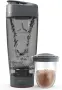 Електрическа бутилка-шейкър PROMIXX Pro (20 oz / ~600 мл), презареждаема чрез USB-C, графитено сива, снимка 1