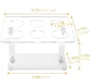 6 дупки правоъгълна прозрачна Пластмасова Акрилна стойка поставка стелаж фунийки сладолед сладоледи, снимка 4