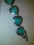 ГРИВНА с ТЮРКОАЗ СЪРЧИЦА ПОСРЕБРЕНА 1316, снимка 2