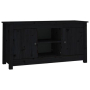 vidaXL ТВ шкаф, черен, 103x36,5x52 см, бор масив(SKU:814588, снимка 1 - Шкафове - 44548974