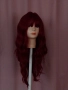 60 см Перука в червено бордо с бретон , снимка 10