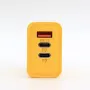 Зарядно за телефон (65W), 1xUSB + 2xType-C / Адаптер за зареждане / Бързо зареждане за смартфон, снимка 3