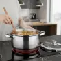 Тенджера с кошница за пържене и стъклен капак Cheffinger  Ø24 см – инокс, 6,5 л, за всички котлони, снимка 2