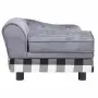 vidaXL Кучешки диван, сив, 57x34x36 см, плюш, снимка 4