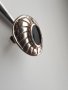 Сребърен пръстен с камък оникс, снимка 2