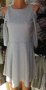 Сива рокля с отворени рамене и 7/8 дължина на ръкава , снимка 1