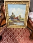 стара картина масло фазер с автор, снимка 1