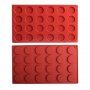 24 малки плоски кръгчета кръга макарон шайби чипс силиконов молд форма подложка фондан шоколад, снимка 6