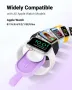 Преносимо безжично зарядно за Apple Watch 9/8/7/6/5/4/3/2/1/SE/Ultra-Purple, снимка 9
