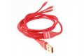 3000051864 Мулти-кабел за телефона 3в1 Lightning / USB C / micro USB 120см 3.1А, снимка 2