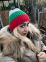 Плетена зимна шапка унисекс става за мъже за жени с топче може с малко като снимката може и голямо , снимка 3