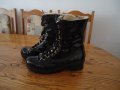 Дамски зимни обувки тип кубинки от естествена лачена кожа, снимка 11