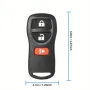 Кутийка за дистанционно с 3 бутона за NISSAN&INFINITI Xterra Titan Armada Frontier Quest FX35 FX45 , снимка 3