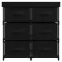vidaXL Шкаф за съхранение с 6 чекмеджета, 55x29x55 см, черна стомана, снимка 3