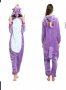 Пухкава пижама, Костюми тип onesie и kigurumi, гащеризон еднорог  лилав, снимка 1 - Пижами - 38369947