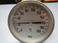 биметален термометър Wika thermometer ф100mm, 0/+200°C, L-500mm, снимка 2