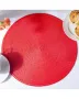 Кръгла червена подложка за хранене-30 см., снимка 1