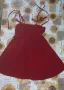 Червена кадифена рокля №М, снимка 1