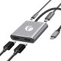 Нов USB C към двоен HDMI адаптер Хъб лаптоп MacBook Pro/Air iPad Pro, снимка 1 - Други - 40257069