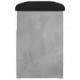 vidaXL Пейка за обувки, бетонно сив, 82x32x45,5 см, инженерно дърво, снимка 7