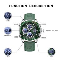 Мъжки часовник Naviforce Military Watch, Сребрист / Зелен, снимка 11 - Мъжки - 40246326